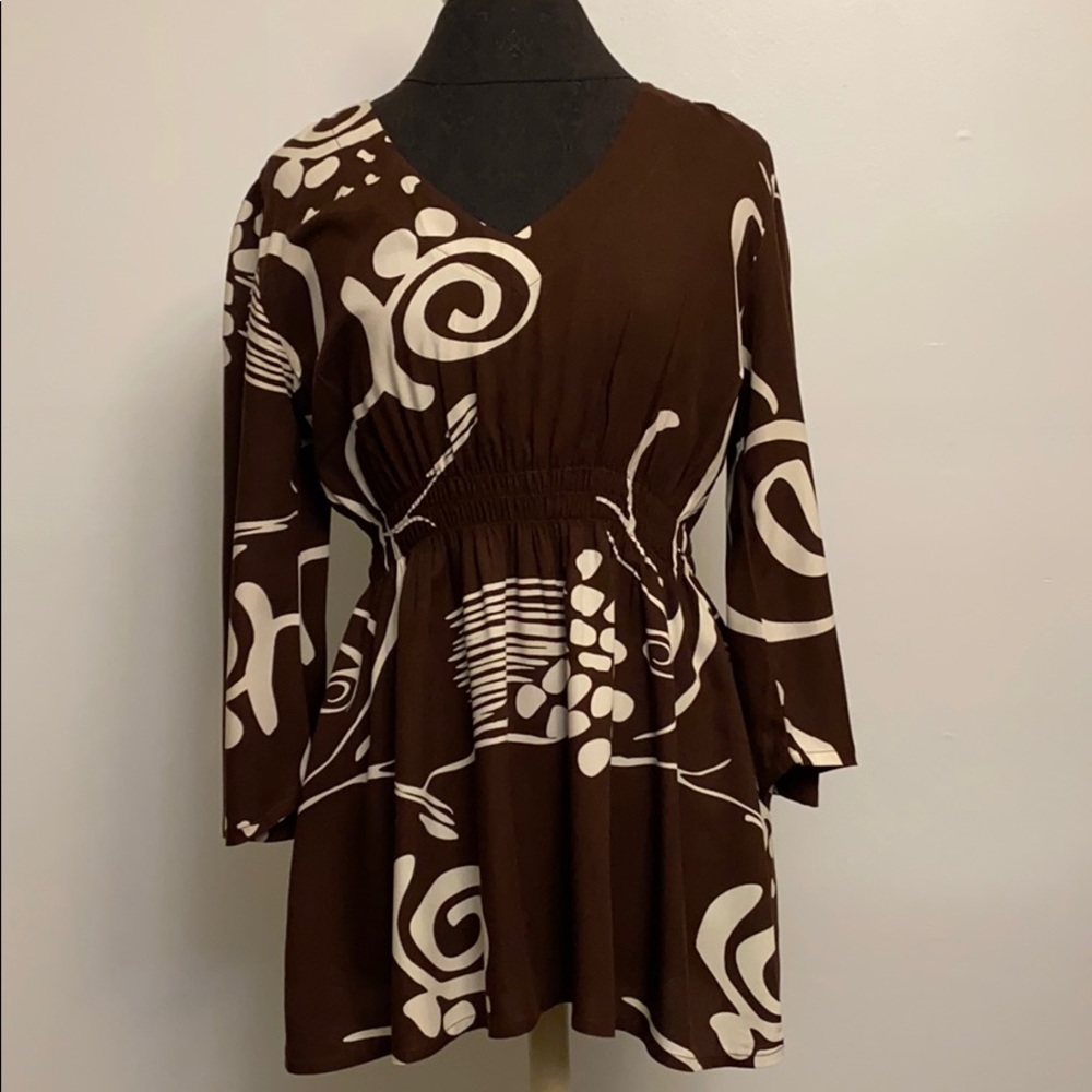 Escapade Brown Print Top